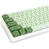 Guffercty kred GTSP XDA Profile Japanese Keycaps 60 Percent PBT 122 Key Green Keycaps Set for Cherry MX Covers Tenkeyless 60% 65% Gaming Keyboard (Matcha)