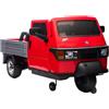 Piston Car Ape Car Piaggio Elettrica per Bambini Rosso con Ruote EVA e Telecomando