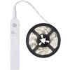 FOLGEMIR 2 metro Striscia LED con rilevatore di movimento, luce notturna a batteria con sensore PIR, illuminazione dell'armadio, IP65 impermeabile, (Bianco Freddo 6000K, 2 metro)