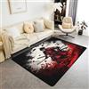 Loussiesd Tappeto giapponese samurai 100 x 150 cm, per bambini, ragazzi, ragazze, adolescenti, camera da letto, soggiorno, giapponese Ukiyoe, tappeto in stile giapponese per interni