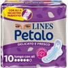 FATER SPA Lines Petalo Blu Assorbente Lungo Con Ali 10 Pezzi
