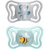 CHICCO (ARTSANA SPA) Chicco Succhietto Light Azzurro Silicone 2-6m 2 Pezzi