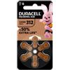 DURACELL ITALY SRL Duracell Easy Tab 312 Marrone Batteria Per Apparecchio Acustico 6 Pezzi