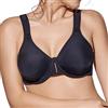 Selene, Reggiseno Contenitivo Donna con Spalline Larghe Comfort e Ferretto, Senza Imbottitura, Collezione Lorea, Colore Nero, Taglia 6E
