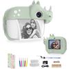 CAMCLID Macchina Fotografica Bambini Istantanea, 2,4 Pollici Fotocamera Stampa Istantanea Bambini con 32GB Scheda e Accessori Fotocamere, 1080P HD Videocamera Digitali, Regalo per Bambini(Verde)