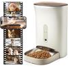 PuraLuce F1 Pro Distributore Automatico Cibo Gatti e Cani 4.5L con Telecamera HD 2K & Visione Notturna a 160°, WiFi 2.4G/5G, Antiblocco, Freschezza Tripla, Controllo APP, Ciotola in Acciaio Inox