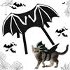 Pwsap Ali Pipistrello Osso per Cane Gatto Costume da Pipistrello con Luminoso, Halloween Vestiti Cosplay Animali Domestici Costumi per Gatti Cani Cucciolo di Gattino, per Halloween Magic Cosplay Party, M