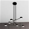 Lampadario a Sospensione in Acciaio GX53 MODUS 6 Nero 6xGX53