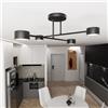 Lampada da soffitto in acciaio HALO 4 bianco/nero 4xGX53