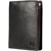 Lavalen Portafoglio Uomo Pelle Vera - Portamonete Uomo Elegante con Blocco RFID - Porta Carte di Credito Grande Verticale - Wallet for Men - Portafoglio Slim con Portamonete - Idee Regalo Papá, Nero B