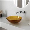 VITRA Lavabo da appoggio Ø 39 cm in vetro giallo - Esme