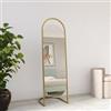 DEGHI Specchio da terra 50x170h cm in metallo oro - Abrin