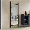 DEGHI Specchio da terra 56x165h cm in legno nero con cornice - Nerian