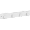DRW Appendiabiti da parete con 4 pomelli in legno bianco