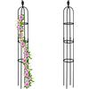 Relaxdays Set da 2 Obelischi per Rampicanti, Graticolato per Piante, Rose, Edere, Accessori da Giardino, Metallo, Nero