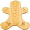 Zenker Tagliere di Natale in Legno di Bambù 100% Certificato FSC - Design Gingerbread 31x23 cm - Vassoio da portata ideale per Antipasti, Salumi, Formaggi e Dolci Natalizi