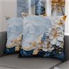 PETTI Artigiani Italiani - Coppia di Federe Cuscino 45x45 cm in Microfibra, Cuscini Arredo Camera da Letto, Divano, Salotto, Set 2 Fodere Copricuscino, Federa Floreale 06 15, 100% Made in Italy