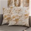 PETTI Artigiani Italiani - Coppia di Federe Cuscino 80x80 cm in Microfibra, Cuscini Arredo Camera da Letto, Divano, Salotto, Set 2 Fodere Copricuscino, Federa Floreale 06 10, 100% Made in Italy