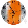 LOKMU Orologio silenzioso senza ticchettio, 25 cm, orologio da parete rotondo, decorativo per soggiorno, cucina, casa, bagno, camera da letto, ufficio o scuola, pittura artistica astratta grigia e