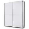 Stella Trading PULS, Armadio elegante con molto spazio, Armadio versatile ad ante scorrevoli di colore bianco, scacchiera bianca, 170 x 195 x 58 cm (larghezza x altezza x profondità)
