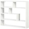 HOMCOM Libreria a Muro Moderna a 4 Livelli, Scaffale in Legno Salvaspazio,Mensola da Muro per Salotto e Ufficio, 94x19.5x80cm, Bianco