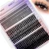 WENDY LASHES Ciglia Finte Ciuffetti 40D+50D Ciglia Manga Appuntite Con Ciglia-Inferiori Sottili, D-Curl 12-18 mm Individuali Lash 0,07 Estensioni Lash Fai Da Te(Spikes-40D+50D)