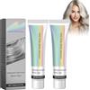 Boxiatil Crema Colorante Temporanea per Capelli, Effetto Crema Colorante per Capelli Naturale Argento Grigio, Colore Semipermanente Argento Grigio per Uomini e Donne, Ideale per Eventi, 2 Pezzi