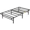 Amazon Basics Base pieghevole per materasso: si monta senza attrezzi, con spazio di conservazione sottostante, per letto singolo, 90 x 190 x 35.5 cm, Nero