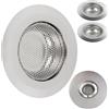 Your Day Mate Filtro da scarico, set 3 pz Ø 70 mm, adatto per scarichi con Ø interno 44 mm, sporge di 18 mm di profondità nello scarico, filtro per lavello ottimizzato per lavelli, docce, lavandini, vasche da bagno