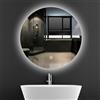 DXHYYM Specchio Da Bagno Retroilluminato A Parete, Specchio Da Toeletta Con Illuminazione A LED Rotondo, Cosmetico, Interruttore Touch, Senza Cornice(White light,40cm)