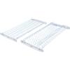 CRISCUOLO Brico Store CRISCUOLO BRICOSTORE Scolapiatti in filo di acciaio Plastificato Bianco, 2 Moduli in Filo plastificato, Adattabile, 86 cm