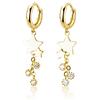 SLUYNZ 925 Argento Sterling Anello Orecchini Catena Penduta per Donne Adolescenti Ragazze Goccioline Appese Orecchini, Argento sterling, Zirconia cubica