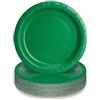 PARTY GO Piatti Carta Verde Scuro 50 Pezzi 23cm, Stoviglie per Feste usa e Getta Eleganti per Compleanno, Nuziale Doccia, Fidanzamento, Matrimonio