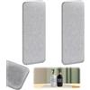 VIDSTW 2 Pezzi Tappetino Bagno Asciugatura Rapida Tappeto Diatomite Bagno 22 x 8cm Assorbendo Pietra Lavandino Diatomite Antiscivolo Design Smussato per Lavandini Bordi Vasca Box Doccia