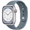 DMVEIMAL Cinturino per Apple Watch 44 mm 40mm 45mm 41 mm 42 mm 38mm iWatch Serie 8 7 6 5 4 3 se 44mm 45 mm Uomo/Donna,Morbida Sport Silicone Cinturini Apple Watch Ultra 49mm Band,Grigio bluastro