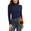 WOWENY Maglia Termica a Collo Alto da Donna Maglione in Pile, Maglia Intima A Maniche Lunghe Calda Morbida E Comoda Intimo da Sci Inverno Autunno