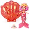 KOOKYLOOS MERMAID SUNSET DREAM - 2 in 1: elegante bambola e sirena, 1 bambola, coda di sirena rimovibile, vestito e scarpe, animali marini, accessori, borsa a conchiglia per giocare e trasportare