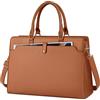 RAINSMORE Borsa Lavoro Donna Grande Borsa Università Donna Impermeabile Borse Porta PC 15.6 Pollici Borse Shopper Ufficio Pelle PU Borse Tote per Business Marrone