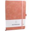 CiciIng Quaderno A5, quaderno con chiusura elastica, quaderno con portapenne, quaderno per appunti per la scuola e l'ufficio (rosa)