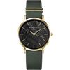 Rosefield Orologio da donna con bracciale in pelle verde foresta West Village 33mm