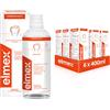 elmex Balsamo per la bocca, protezione carie, 6 x 400 ml, pulizia antibatterica dei denti senza alcool, protegge efficacemente dalla carie, per l'uso quotidiano con doppio scudo di calcio attivo