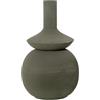 DRW Vaso da pavimento in metallo ferro verde Ø37x60 cm