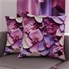 PETTI Artigiani Italiani - Coppia di Federe Cuscino 35x35 cm in Microfibra, Cuscini Arredo Camera da Letto, Divano, Salotto, Set 2 Fodere Copricuscino, Federa Floreale 05 23, 100% Made in Italy