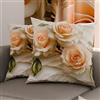 PETTI Artigiani Italiani - Coppia di Federe Cuscino 80x80 cm in Microfibra, Cuscini Arredo Camera da Letto, Divano, Salotto, Set 2 Fodere Copricuscino, Federa Floreale 06 12, 100% Made in Italy