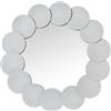 DRW Specchio da Parete Rotondo in Metallo Bianco, Multicolore, Medidas: 75x4x75cm