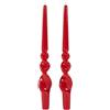 Cereria Di Giorgio - 2 Candele Voluta laccate - Diametro 2.2 cm Altezza 30 cm - Colore Rosso - Durata 10 ore - Standard per candelabro - Home Decor Collection - Artigianale