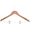 DRW Set di 12 grucce in legno con pinze 44,5 x 25,5