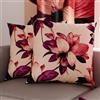 PETTI Artigiani Italiani - Coppia di Federe Cuscino 30x30 cm in Microfibra, Cuscini Arredo Camera da Letto, Divano, Salotto, Set 2 Fodere Copricuscino, Federa Floreale 7, 100% Made in Italy