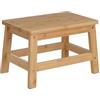 DRW Sgabello rettangolare in legno naturale