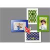 DONREGALOWEB Cornice portafoto - Portafoto multiplo da parete in legno decorato con motivi per bambini per 4 foto